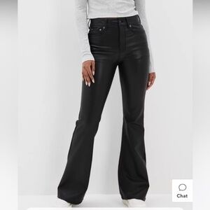 American Eagle vegan leather flare pants